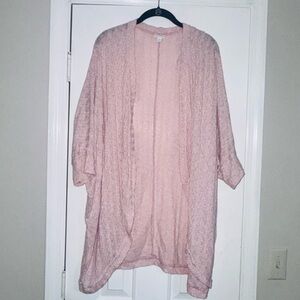 👑 X-LARGE LuLaRoe Soft Pink Open-Front Cardigan